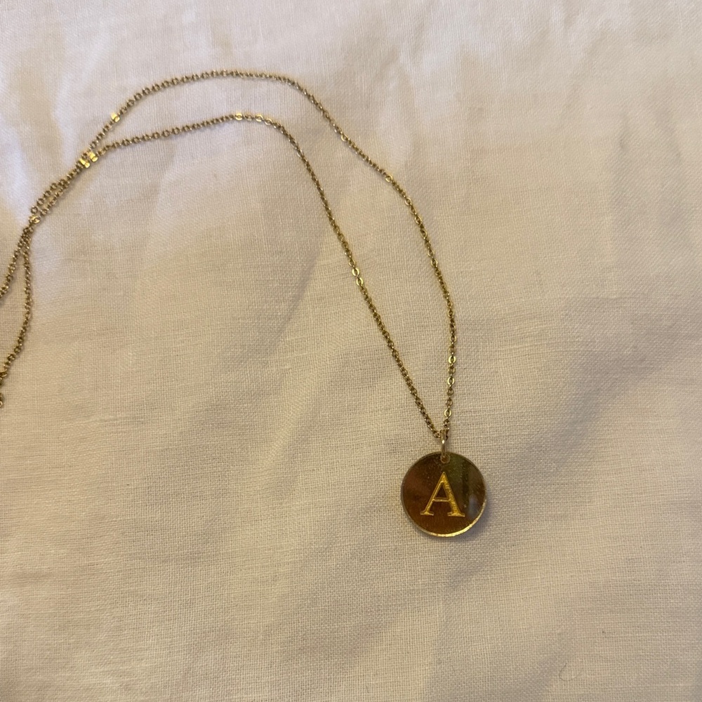 Gold Initial Pendant Necklace